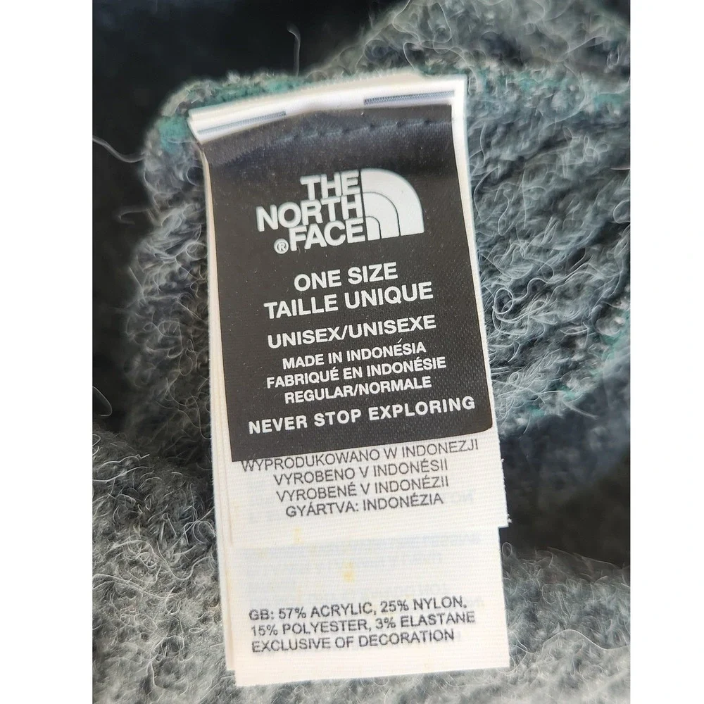 The North Face Beanie Faux Alpaca Unisex OS Green Waffle Knit Gorpcore Outdoors